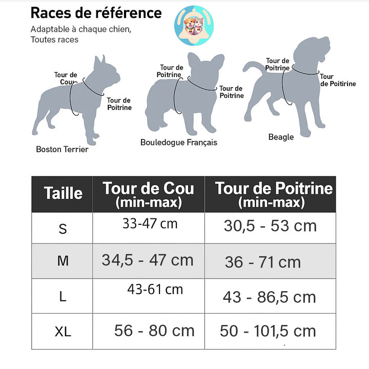 harnais ergonomique Pavllove anti-stress pour chien