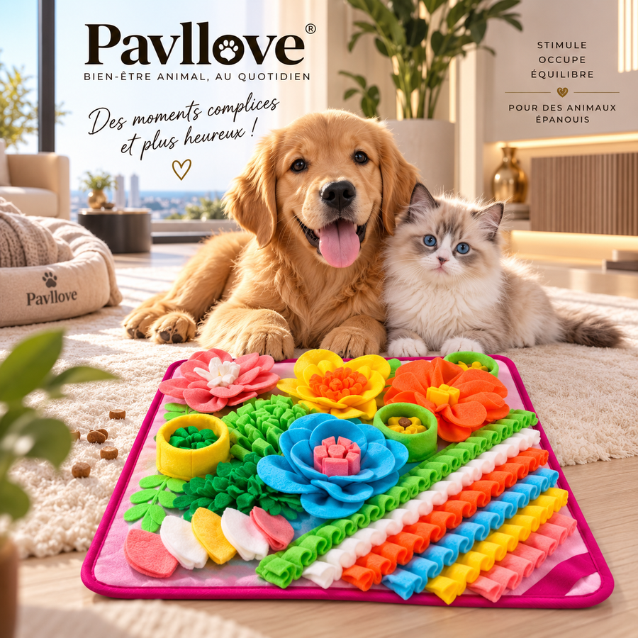 Tapis de fouille pour chien et chat Pavllove avec cachettes à friandises