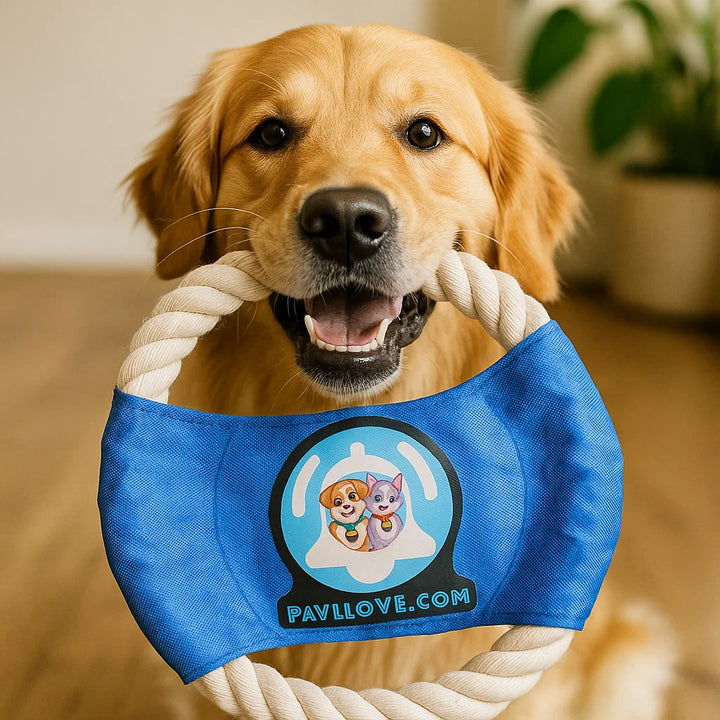 jouet de traction Pavllove pour chien en corde