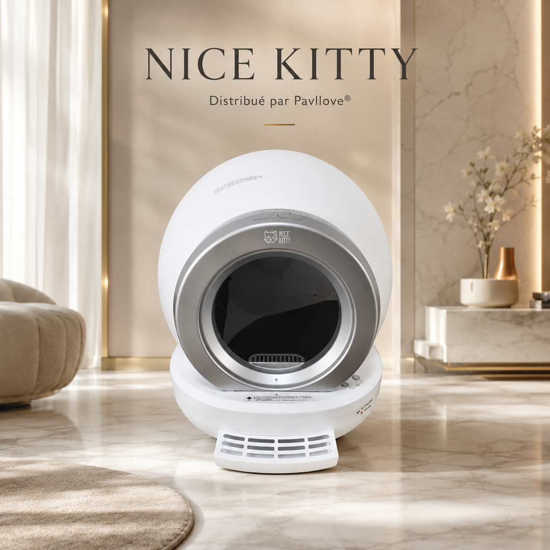 Litière Automatique Autonettoyante Nice Kitty – Bluetooth, Application & Anti-Odeurs