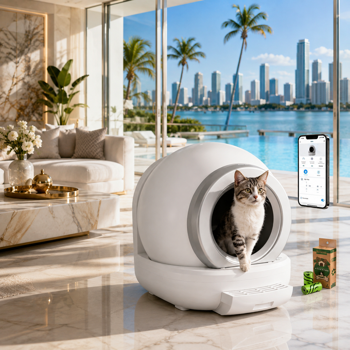 Litière Automatique Autonettoyante Nice Kitty – Bluetooth, Application & Anti-Odeurs