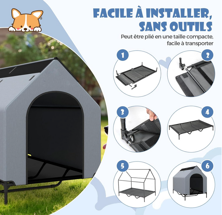niche facile a installer pour chien en exterieur ou interieur Pavllove