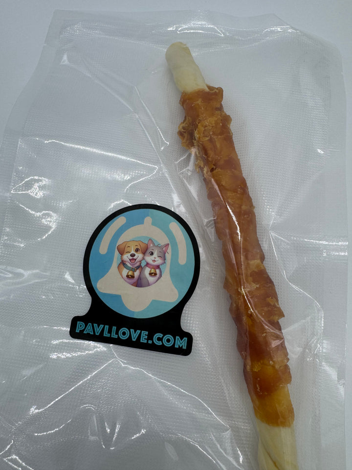 gros os a macher avec peau de poulet parfait pour grosse machoire de chien, naturel pavllove