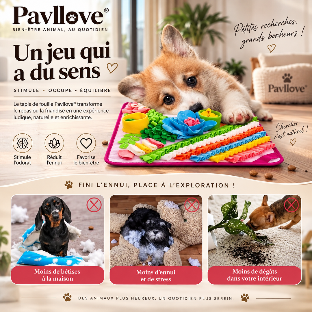Tapis d’enrichissement pour chien et chat 39 × 39 cm Pavllove